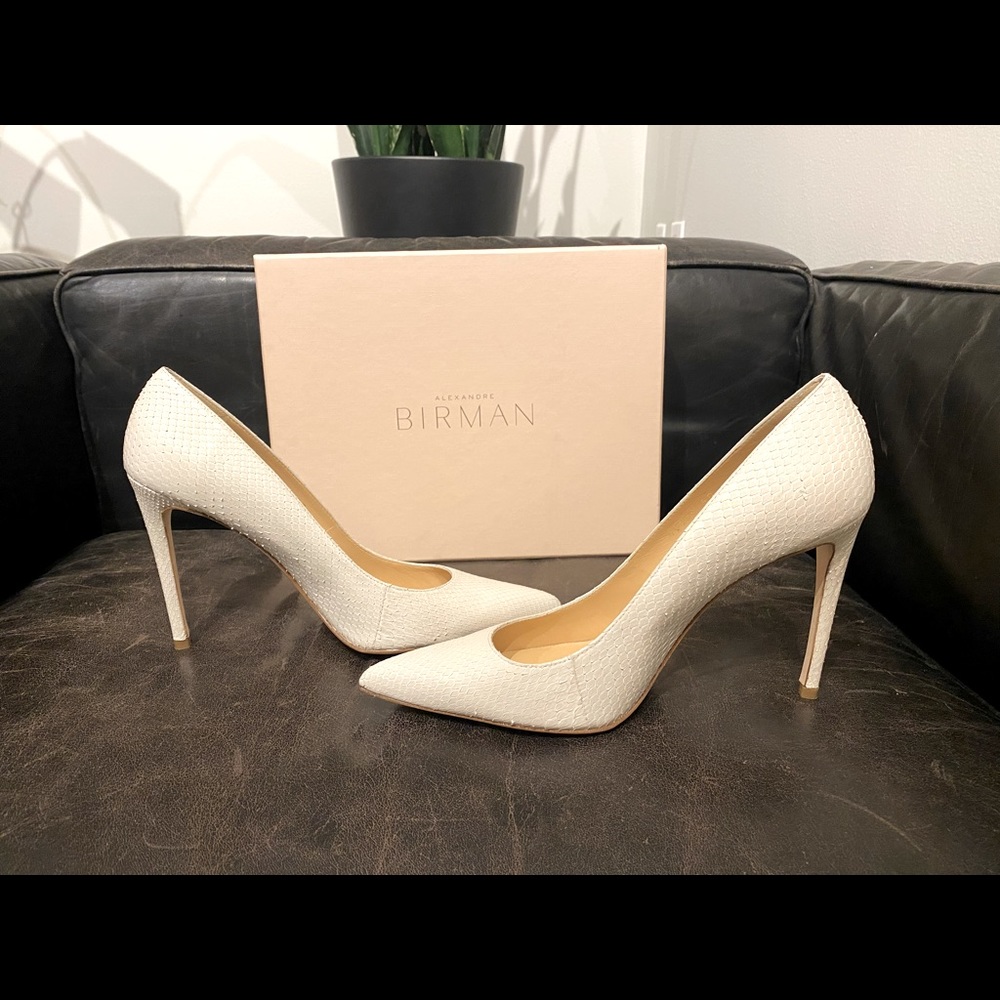 White Python Alexandre Birman Pumps—NWT